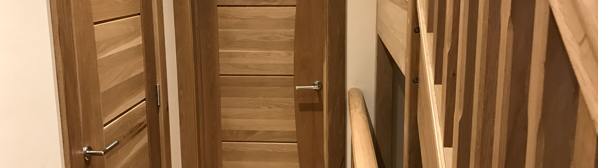 Sprayed internal doors and banisters